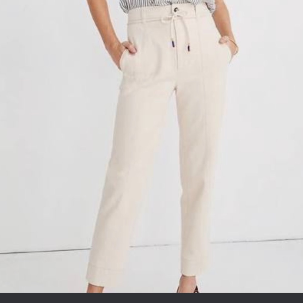 Madewell high waist tapered leg trousers